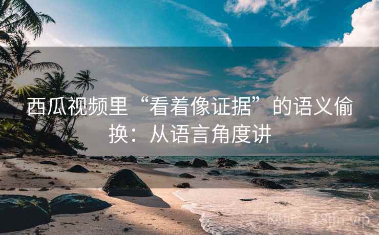 西瓜视频里“看着像证据”的语义偷换：从语言角度讲