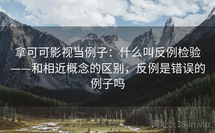 拿可可影视当例子：什么叫反例检验——和相近概念的区别，反例是错误的例子吗