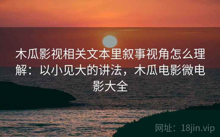 木瓜影视相关文本里叙事视角怎么理解：以小见大的讲法，木瓜电影微电影大全